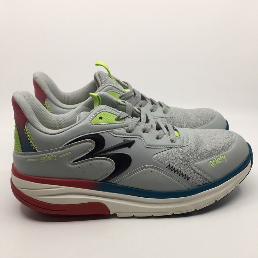Gravity Defyer Gdefy Energiya Athletic Walking Sneakers, M 11.5 Gry/Red/Blk/Grn